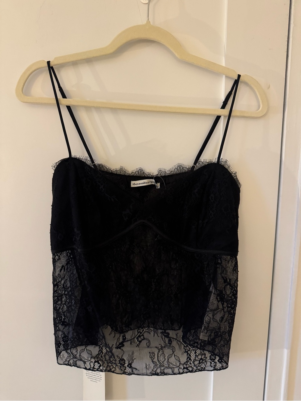Abercrombie & Fitch Black Lace Camisole Top WITH TAGS